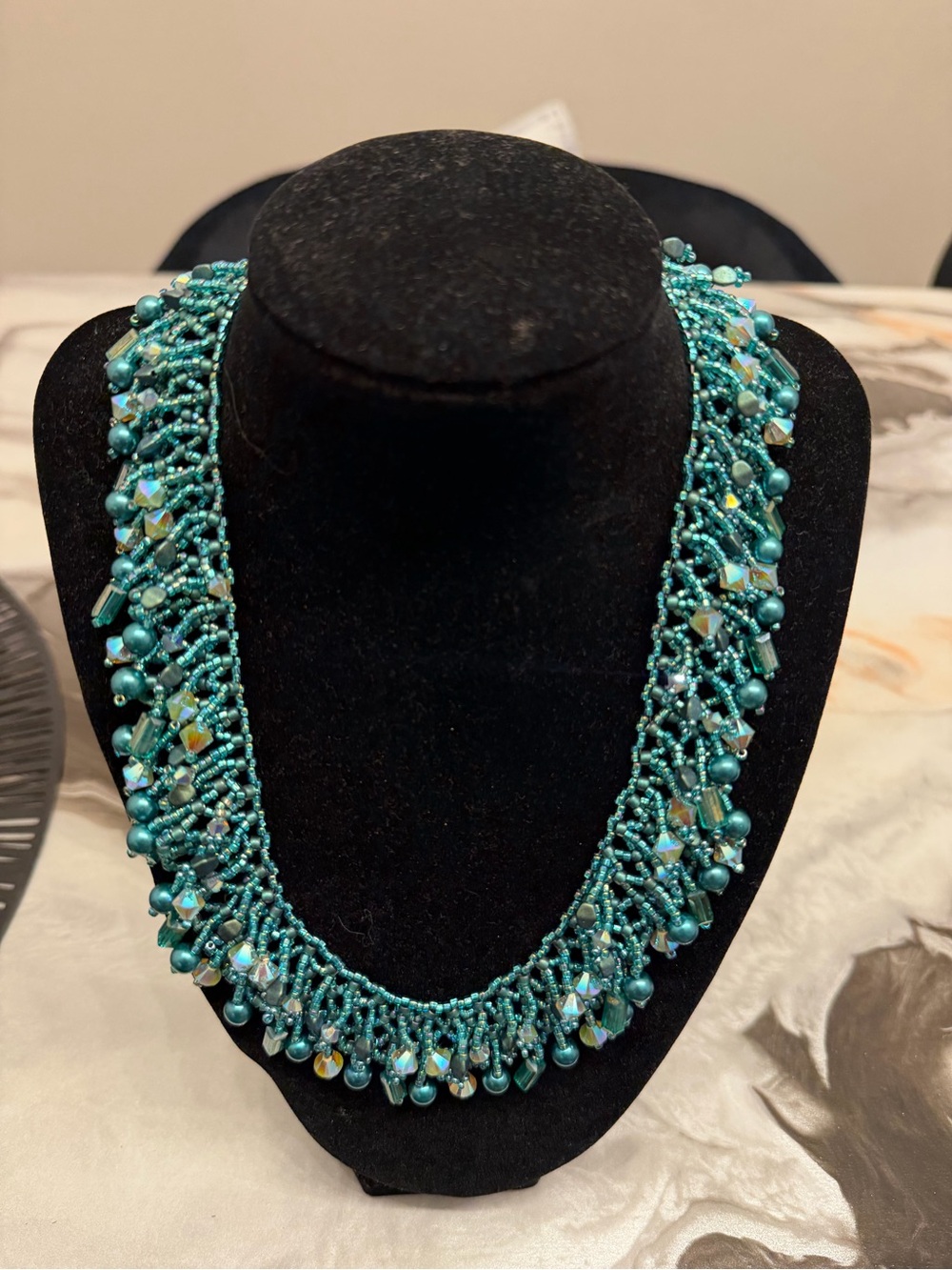 Handcrafted Turquoise Beaded Necklace - Elegant Women’s Jewelry